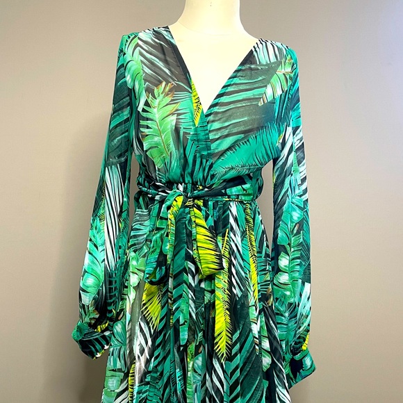 Jungle Print Long-Sleeve Maxi Dress - Picture 2 of 12